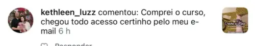 Comentário de aluna