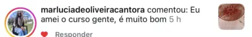 Comentário de aluna