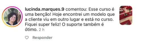 Comentário de aluna