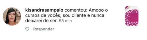 Comentário de aluna