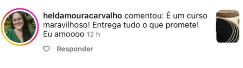 Comentário de aluna