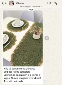 Depoimento de aluna 1 no WhatsApp