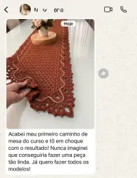 Depoimento de aluna 3 no WhatsApp