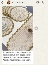 Depoimento de aluna 4 no WhatsApp