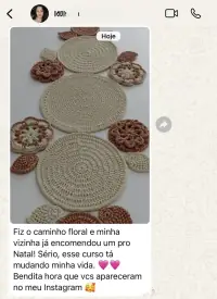Depoimento de aluna 6 no WhatsApp